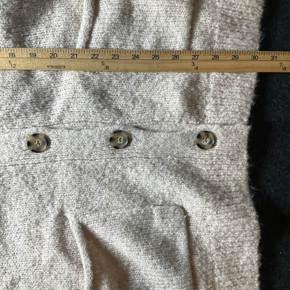 Gap Cardigan Sweater Women XS Beige Wool Blend Oversized Classic Minimalist Boho - Picture 6 of 9